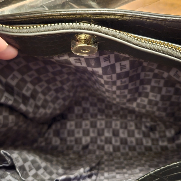 LONDON FOG Brielle Croco Satchal 100th Anniversary BAG Purse NWT - Picture 4 of 11